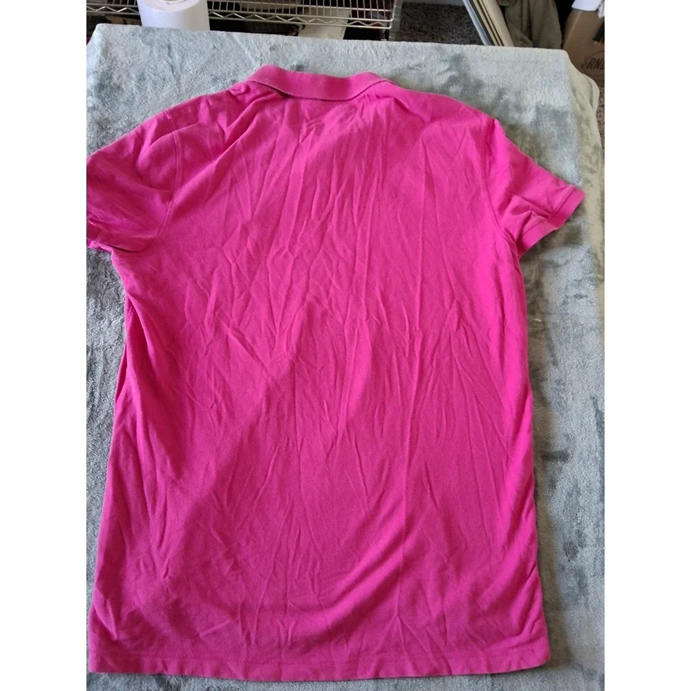 Mens XXL Express‎ Short Sleeve Polo Shirt Pink Large Lion Logo Classic - Picture 11 of 11